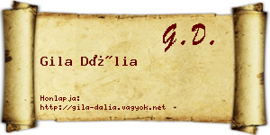 Gila Dália névjegykártya